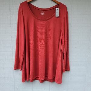 Lane Bryant Swing NWT Long Sleeve Top Burnt 22/24